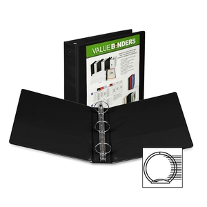 SAMSILL CORPORATION 18560 View Binder, Round Ring, 2" Capacity, 11"x8-1/2", Black by Samsill