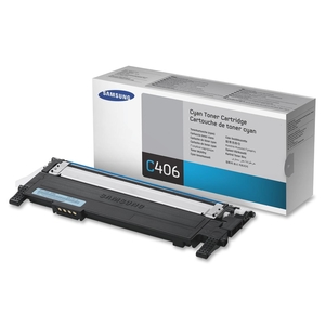 Samsung CLT-C406S Toner Cartridge, 1000 Page Yield, Cyan by Samsung