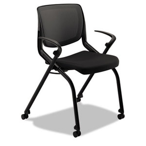 HON COMPANY HONMN202ONCU10 Motivate Seating Nesting/Stacking Flex-Back Chair, Black/Onyx/Black by HON COMPANY