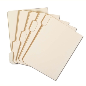 File Folders,3/4" Expansion,1/5-Cut,Letter,100/BX, Manila by SKILCRAFT