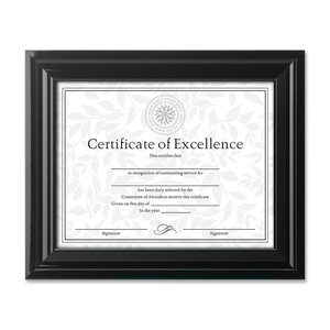 Burnes Home Accents N3145N2T Document Frame, High Gloss, 8-1/2"x11", Black by Burnes