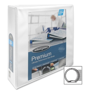 ACCO Brands Corporation W87908PP1 Round Ring View Binder,2" Capacity,11"x8-1/2",White by Wilson Jones