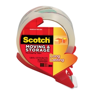 3M 3650SRD Moving Tape, W/ Dispenser, 1-7/8"x38.2 Yds, 1 Roll, Clear by Scotch