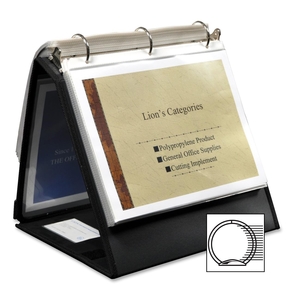 Lion Office Products, Inc 40009BK Ring Binder Easel, 1-1/2" Cap, Horizontal, 11"x8-1/2", Black by Lion
