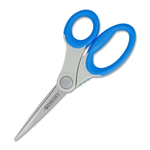 ACME UNITED CORPORATION 14643 Scissors, Straight, w/ Microban Handles, 8" Steel, GY/Blue by Westcott