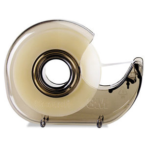 H127 Refillable Handheld Tape Dispenser, 1" Core, Plastic/Metal, Smoke by 3M/COMMERCIAL TAPE DIV.