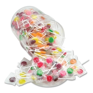 Fellowes, Inc 00003 Suckers, Lick Stix, Desktop Canister, 220 Pieces by Office Snax