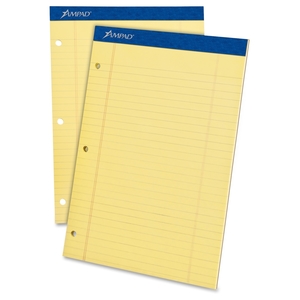 Tops Products 20221 Perforated Pad, Legal/3HP, 50 Shts/Pad, 8-1/2"x11-3/4", CY by Ampad