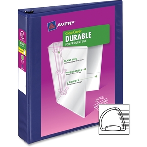 3M 17024 View Binder,EZ-Turn Ring,w/ Four Pockets,1-1/2" Cap.,Blue by Avery