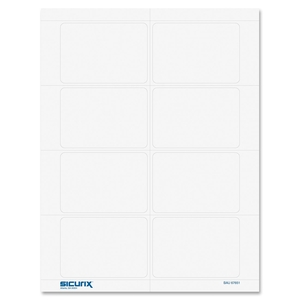 Visitor Badges,8-1/2"x11" Sheet,200/BX,Plain,White by Baumgartens