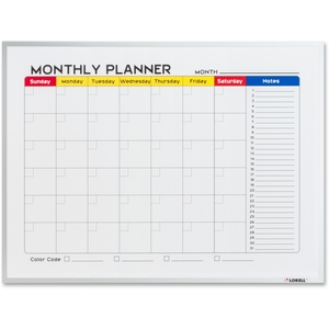 Lorell Furniture 19206 Magnetic Board Planner, 18"x24", Economy AL Frame by Lorell