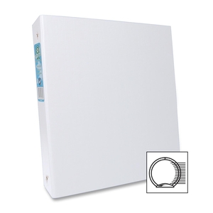 Aurora Products and General Box Co 09072 Round Ring Binder, 1-1/2" Cap, 11"x8-1/2", White by Aurora