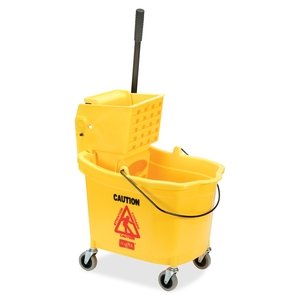 National Industries For the Blind 3433776 Mop Bucket/Wringer Set, 15-1/4"x21"x36-1/2", Yellow by SKILCRAFT