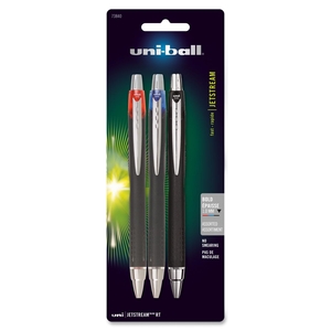 Sanford, L.P. 73840 Rollerball Pen, Gel, 1.0mm, 3/PK, Blue Barrel, BK/BE/RD Ink by Uni-Ball