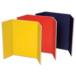 The Chenille Kraft Company 3868 Presentation Foam Board, Tri-fold, 48"x36", 6/CT, Assorted by Pacon