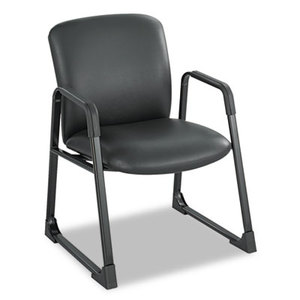 Safco Products 3492BV Uber Series Big & Tall Sled Base Guest Chair, Vinyl, Black by SAFCO PRODUCTS