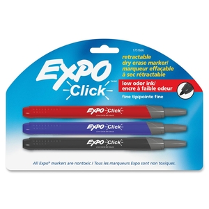 Sanford, L.P. 1751666 Dry-Erase Markers,Retractable,Fine Point, 3-Color/ST, AST by Expo