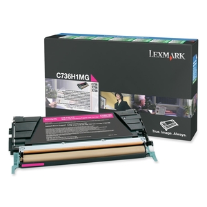 Lexmark International, Inc C736H1MG Toner Cartridge F/C736H1, 10000 Page Yield, Magenta by Lexmark