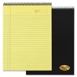 OFFICEMATE INTERNATIONAL CORP. 99703 Wirebound Planning Pad,20lb,8-1/2"x11-3/4",70 Sheets,Canary by TOPS