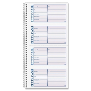 Tops Products SC1156 Petty Cash Book, 2 Part, Carbonless, 5"x11" by Adams