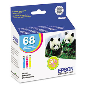 Epson Corporation T068520 T068520 High-Yield Ink, 3/Pack, Cyan; Magenta; Yellow by EPSON AMERICA, INC.