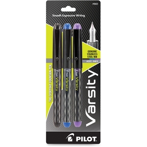 Pilot Corporation 90022 Fountain Pen,Liquid Ink,Disposable,Fine,0.5mm,Med,3/PK,AST by Pilot