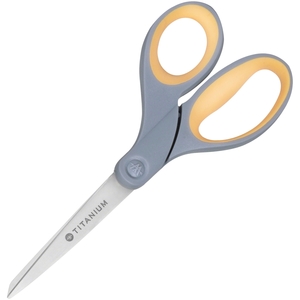 National Industries For the Blind 5110016296575 Titanium Scissors, 7", Bent, Gray/Yellow by SKILCRAFT