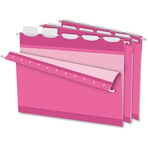 Tops Products 90240 Hanging Folder w/InfoPocket File, Letter Size, 20/BX, Pink by Pendaflex