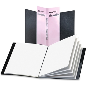 Tops Products 51232 Presentation Book, Poly, 24 Pocket, 11"x8-1/2", Black by Cardinal
