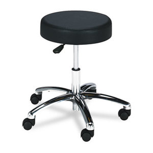 Pneumatic Lift Height-Adjustable Lab Stools, 17-22, Black by SAFCO PRODUCTS