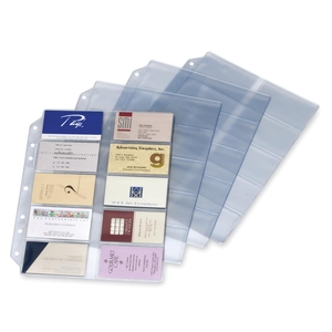 Tops Products 7860000 Refill Pages, For Card File Binder, 10/PK, Clear by Cardinal