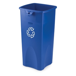 Newell Rubbermaid, Inc 356973BE Square Recycling Container,23 Gal,15-1/2"x16-1/2"x30",Blue by Rubbermaid