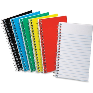 Tops Products 25095 Memo Notebook, Side Spiral, Ruled Narrow 50 Shts, 5"x3", Ast by Ampad