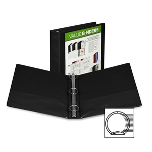 SAMSILL CORPORATION 18550 View Binder, Round Ring, 1-1/2" Capacity, 11"x8-1/2", Black by Samsill