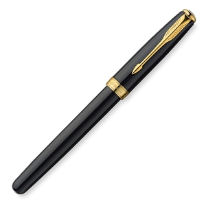 Sanford, L.P. S0808720 Rollerball Pen, Refillable, Black Finish/Gold Nib by Parker