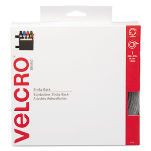 Sticky-Back Hook and Loop Fasteners in Dispenser, 3/4 Inch x 30 ft. Roll, White by VELCRO USA, INC.