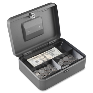 Security Box,3 Comprtmt Tray 9-7/8"x7-1/8"x3-9/16",Gray by Steelmaster