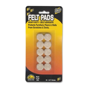 Master Manufacturing Company, Inc 88493 Felt Pads, 3/4" Diameter, 20 Circles/PK, Beige by Master