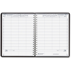 Daily Appointment Book, 12 Months, Jan-Dec, 8"x11", BK by House of Doolittle