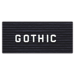 Plastic Letters, Replacement, Gothic, 3/4", White by Ghent