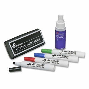 National Industries For the Blind 7520-01-557-4971 Dry Erase Marker Starter Kit, Eraser, 2oz Cleaner, 4/ST, AST by SKILCRAFT