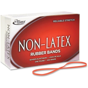 Alliance Rubber Company 37176 Rubber Bands, Latex-free,7"x1/8" No. 117B Orange,Appr.250/BX by Non-Latex