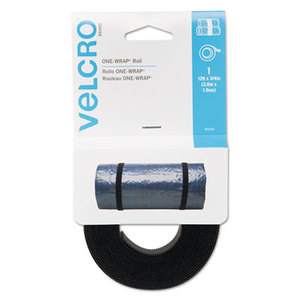 Velcro Industries B.V 90340 One-Wrap Reusable Ties, 3/4" x 12 ft., Black by VELCRO USA, INC.