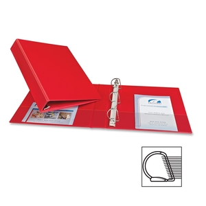 HOUSE OF DOOLITTLE 27202 Durable Binder, 1-1/2" Cap, 11"x8-1/2", Red by Avery