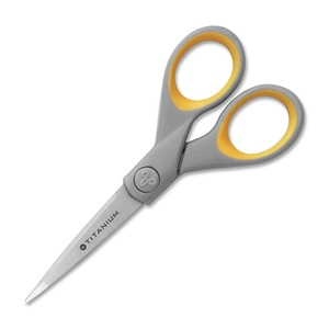 ACME UNITED CORPORATION 13525 Straight Scissors,Titanium Bonded,5", Gray/Yellow by Westcott
