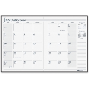 Economy Monthly Planner, 14 Mons Dec/Jan, 8-1/2"x11", BKWE by House of Doolittle