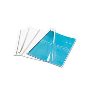 Fellowes, Inc 52220 Thermal Binding System Covers, 30 Sheets, 11 x 8 1/2, Clear/White, 10/Pack by FELLOWES MFG. CO.