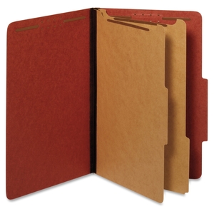 Tops Products 29075R Classification Folders,25pt,2-1/2 Exp,2-Div,Lgl,10/BX,RD by Globe-Weis