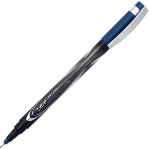 BIC FPIN11BE Marker Pens, .5mm Fine Pt, Black Barrel, Blue Ink by BIC