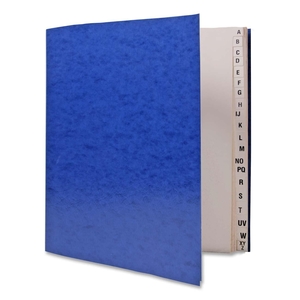 File Sorter, A-Z, Vinyl, Expands 20", Letter-Size, Blue by SKILCRAFT